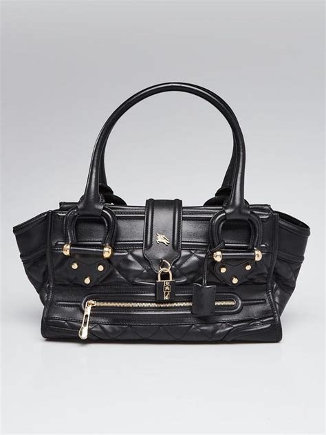 Burberry Burberry Large Manor Quilted Tote Bag In Black 